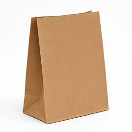 Torba papierowa KLOCKOWA 220x110x280 / BRĄZOWA