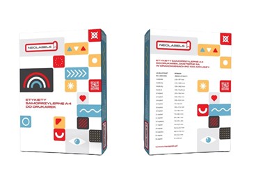 Arkusze samoprzylepne "65" - 38x21.2mm NEOLAB, 100 arkuszy