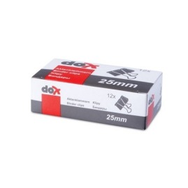 Klipsy do dokumentów 25mm Dox 12szt.
