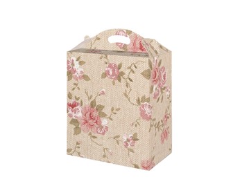 Pudełko z uchwytem wzór kwiaty 300x180x350mm F217