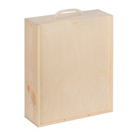 potrójne pudełko drewniane na wino