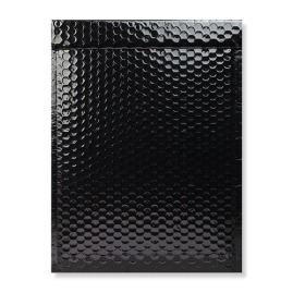 Czarna koperta bąbelkowa metalizowana H18