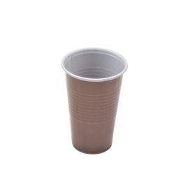 Kubek do napojów biało-brązowy (PP) 230ml 100szt.