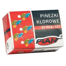 Pinezki kolorowe 50szt.