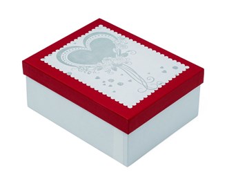 Zestaw pudełek Walentynka biały z czer.(3)