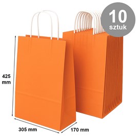 Pakiet - Torba 305x170x425 / POMARAŃCZOWA 10 szt