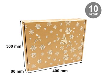 Słowa kluczowe SEO karton świąteczny, pudełko fasonowe, karton renifery, pakiet 10 sztuk, opakowanie e-commerce