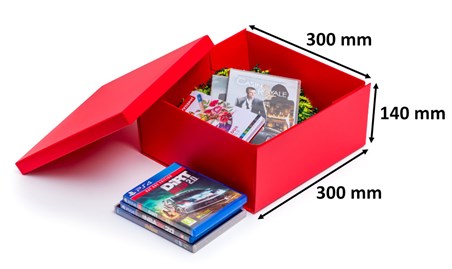 Pudełko Składane Z Wiekiem Czerwone 300x300x140 Eleganckie Pudełko