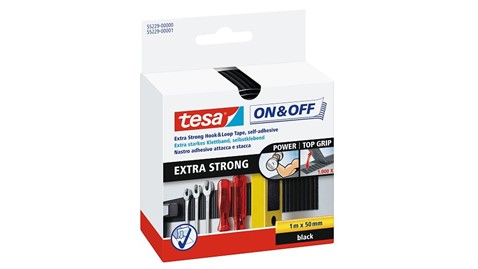 Rzep w taśmie TESA EXTRA STRONG 1m:50mm czarny