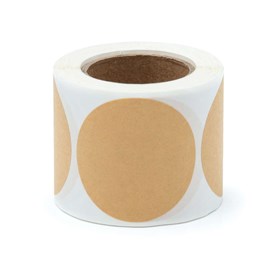 Naklejki okrągłe EKO - JASNY - KRAFT Fi50mm 250szt