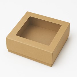 Pudełko Magnetyczne Kraft z Okienkiem 200x200x80mm (zew.)