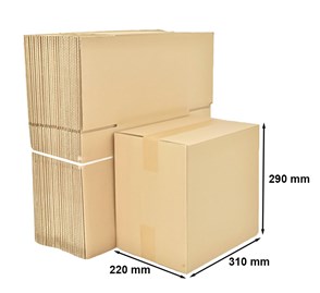 Kartony Klapowe 310x220x290mm, 100 sztuk
