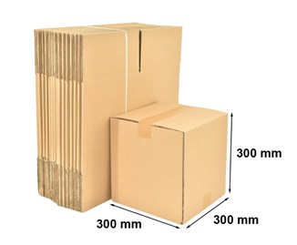 Kartony Klapowe 300x300x300mm, 50 sztuk