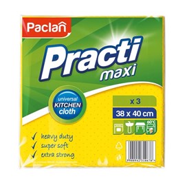 Żółte ściereczki Practi Maxi – 3 sztuki, perforowane, wielokrotnego użytku