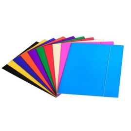 Teczka z gumką karton lakier A4 Czarna 20szt.