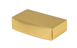 złote laminowane pudełko