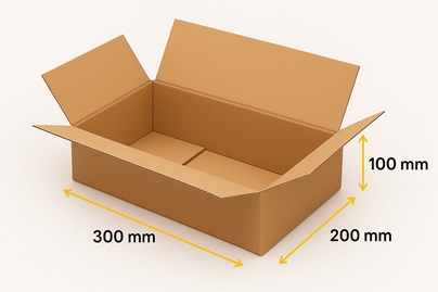 Karton wysyłkowy w kolorze brązowym