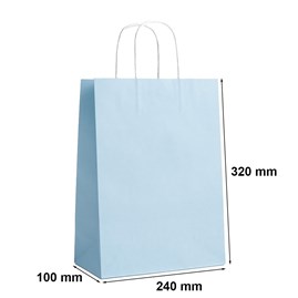 Torby Papierowe Pastelowy Niebieski
