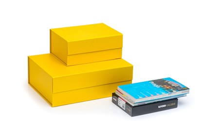 Pudełko Magnetyczne Perłowy Żółty 330x255x115mm (zew) A4 Prezentowe