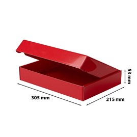 Pudełko Lakierowane 305x215x53mm Czerwone F427