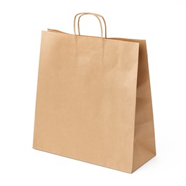 Torba Papierowa Ekologiczna 305x170x425 Brązowa Prążek - Pakiet 10szt