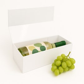 Pudełko z magnesem na 1 wino BIAŁE 100x100x350mm - EASY