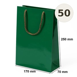 torba laminowana zielona 170x70x250 mm 50 sztuk