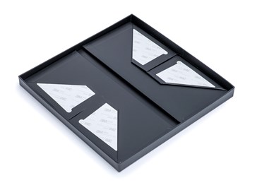 Pudełko składane z wiekiem 300x300x140mm Czarne Eleganckie Na Prezent