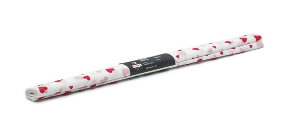 Bibuła Marszczona 50x200cm Biała w Serca