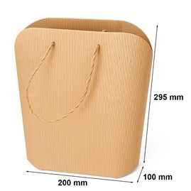 Torba z tektury karbowanej 200x100x295mm / Sznurek papierowy