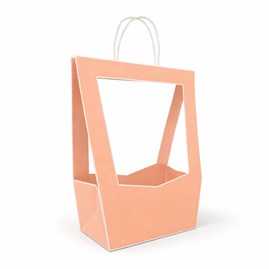 Torba prezentowa na kwiaty 120x100x350 mm brzoskwiniowa