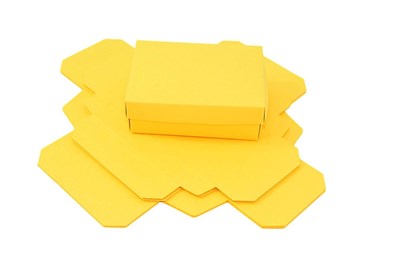 Pudełka ozdobne, rozmiar S, 140x100x47mm Żółte, 10 sztuk