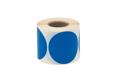 Etykiety samoprzylepne okrągłe niebieskie