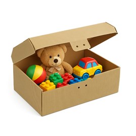 Eko Karton Karbowany z Pokrywką – Kufer na Prezent 320x200x100 mm