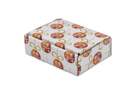 Biały karton o formacie A6 w świąteczne bombki