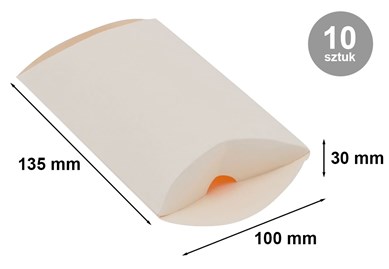 Pakiet Pudełko ozdobne Poduszka 135x100x30 Białe S 10sz