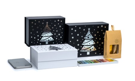 Pudełko Magnetyczne Świąteczne Czarny 235x170x100mm (zew) Na Prezent