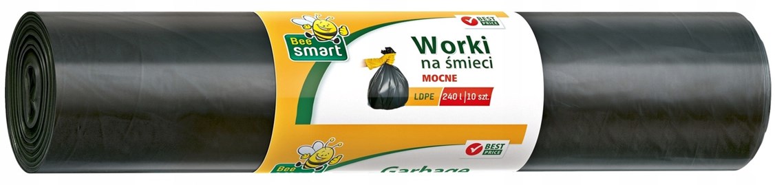 Bee Smart worki na śmieci LDPE 240L 10 szt.