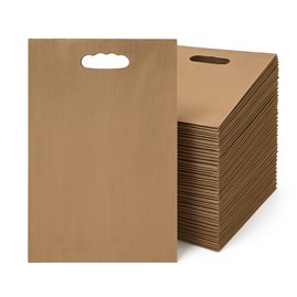 Torby papierowe FAŁDOWE 180x80x370mm BRĄZ 1000szt