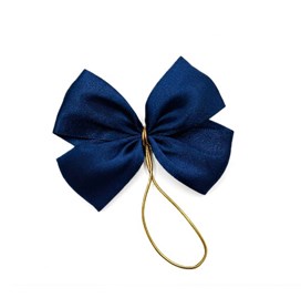 Kokarda satynowa 40mm - Granat -  gumka - 10 szt.