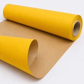 Papier ozdobny kraft żółty 79cm 50m