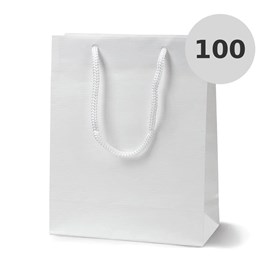 Torba Papierowa Prestige Laminowana Biała 170×70×210 mm A5 100 sztuk