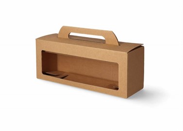 Karton karbowany na 3 słoiki z okienkiem 265x87x97m