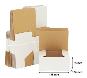 Pakiet - Karton wykr. 135x105x65mm  Biały - 10 szt