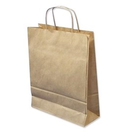 Torba Papierowa Ekologiczna 305x170x425 Brązowa Prążek - Pakiet 10szt