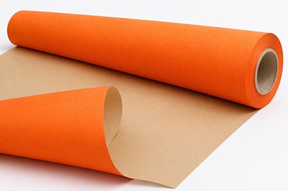 Papier ozdobny kraft pomarańczowy 79cm 50m