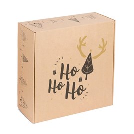 karton świąteczny z okienkiem, pudełko prezentowe choinki, karton fasonowy 3W, opakowanie świąteczne kraft, pudełko ozdobne święta