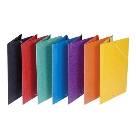 Teczka z gumką preszpan wosk. A4 Niebieska 10szt.