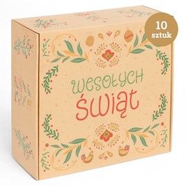 karton fasonowy, karton świąteczny, pudełko kraft, opakowanie prezentowe, Wesołe Święta