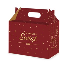 świąteczne pudełko z rączką